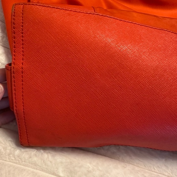 Tory Burch Vibrant Orange Tote - Picture 4 of 9